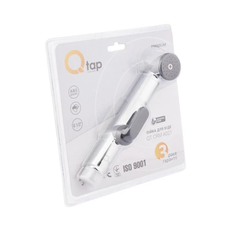 Лейка для гигиенического душа Qtap Rucni округлая QTCRMA021 Chrome/Grey