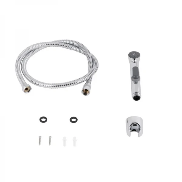 Набор для гигиенического душа Qtap Inspai-Varius округлый QTSETCRMA021 Chrome/Grey (Set)