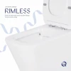 Унитаз-компакт Qtap Crow безободковый с сиденьем Soft-close QT05222170W