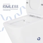 Унітаз-компакт Qtap Crow безобідковий з сідінням Soft-close QT05222170W