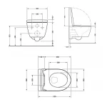 Унитаз подвесной Qtap Jay безободковый с сиденьем Soft-close QT07335176W