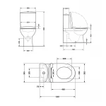 Унитаз-компакт Qtap Stork/Swan безободковый с сиденьем Soft-close QT15222178W