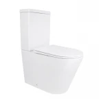 Унитаз-компакт Qtap Stork/Swan безободковый с сиденьем Soft-close QT15222178W