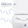 Унітаз-компакт Qtap Stork/Swan безобідковий з сідінням Soft-close QT15222178W