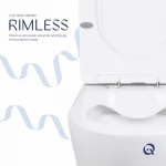 Унитаз-компакт Qtap Stork/Swan безободковый с сиденьем Soft-close QT15222178W