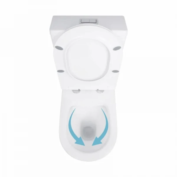 Унитаз-компакт Qtap Stork/Swan безободковый с сиденьем Soft-close QT15222178W