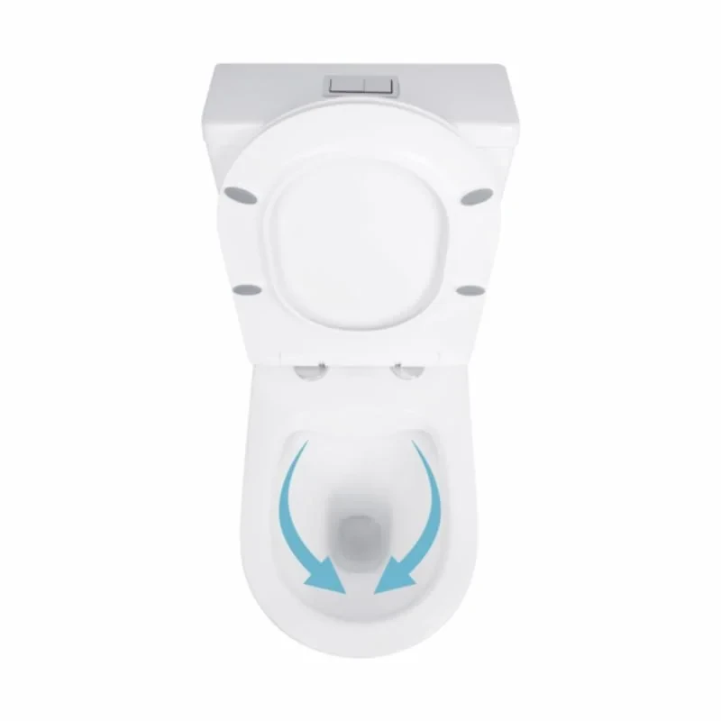 Унітаз-компакт Qtap Stork/Swan безобідковий з сідінням Soft-close QT15222178W