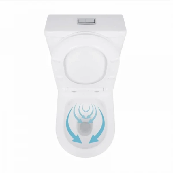 Унітаз-компакт Qtap Stork/Swan безобідковий з сідінням Soft-close QT15222179W