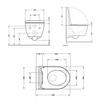 Унитаз подвесной Qtap Swan безободковый с сиденьем Soft-close QT16335178W
