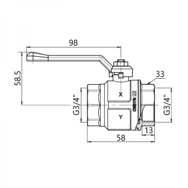Кран шаровой Icma 3/4