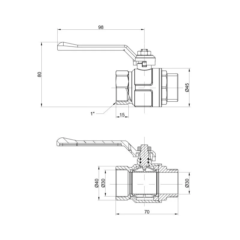 Кран кульовий Icma 1