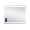 Дзеркало Qtap Mideya (DC-F910) 1000х800 з LED-підсвічуванням Touch, з антизапотіванням, з годинником, димером, рег. яскравості QT2078F910W