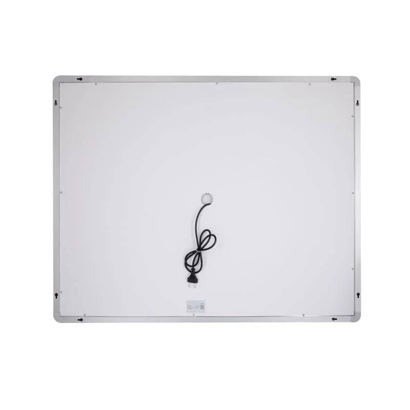 Дзеркало Qtap Mideya (DC-F910) 1000х800 з LED-підсвічуванням Touch, з антизапотіванням, з годинником, димером, рег. яскравості QT2078F910W