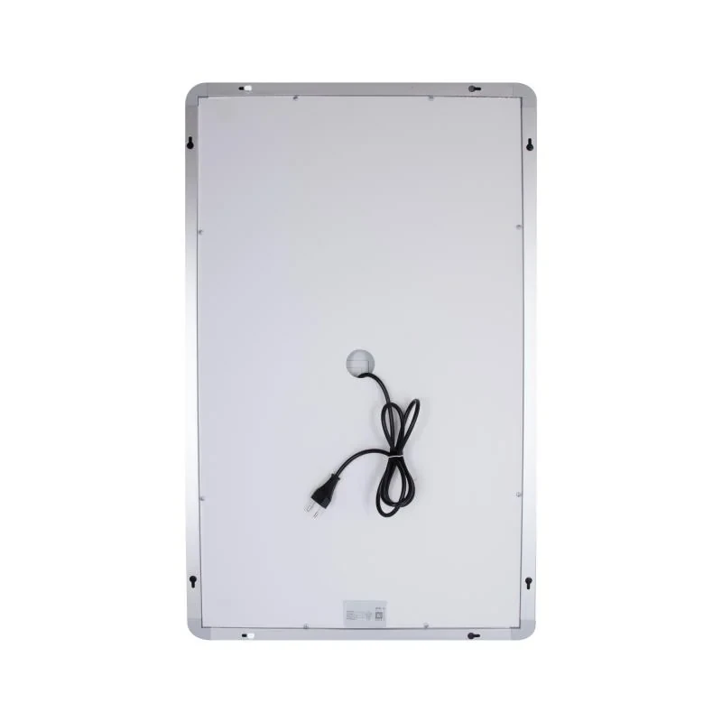 Дзеркало Qtap Mideya (DC-F911) 500х800 з LED-підсвічуванням Touch, з антизапотіванням, з годинником, димером, рег. яскравості QT2078F911W