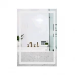 Дзеркало Qtap Mideya (DC-F936) 500х800 з LED-підсвічуванням Touch, з антизапотіванням, з годинником, димером, рег. яскравості QT2078F936W