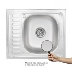 Кухонна мийка Lidz 6050-R 0,6 мм Satin (LIDZ6050R06SAT)