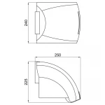 Сушилка для рук Lidz Tarnow 0192 настенная 1800 Вт LDTAR0192WHI32511 White