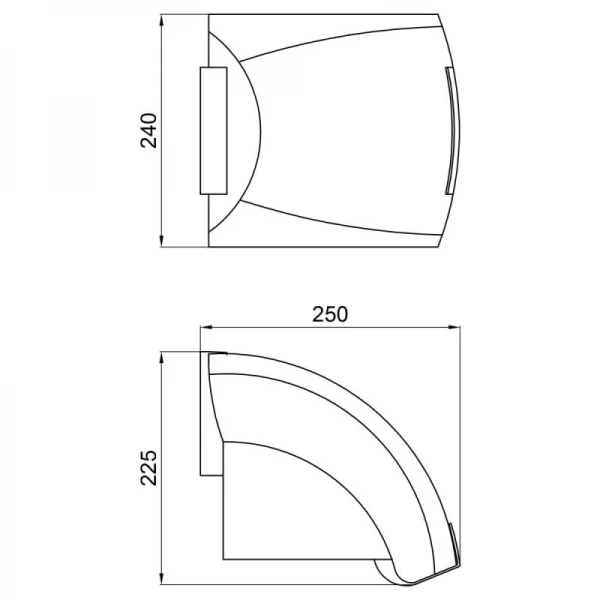Сушилка для рук Lidz Tarnow 0192 настенная 1800 Вт LDTAR0192WHI32511 White