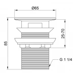 Донный клапан Lidz Tani 004 нажимной 1 1/4