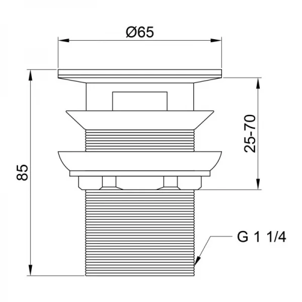 Донный клапан Lidz Tani 004 нажимной 1 1/4