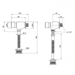 Сливной клапан порционный для писсуара Lidz Tech 903 LDTEC903CRM32529 Chrome