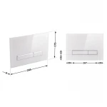 Панель смыва для унитаза Qtap Nest QT0111V1105GW