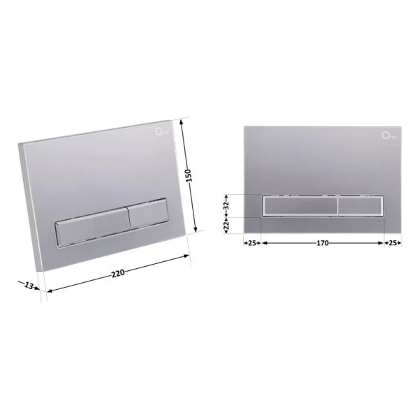 Панель смыва для унитаза Qtap Nest QT0111M08382SAT