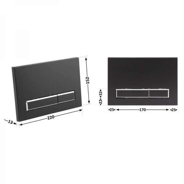 Панель смыва для унитаза Qtap Nest QT0111M08V1091MB