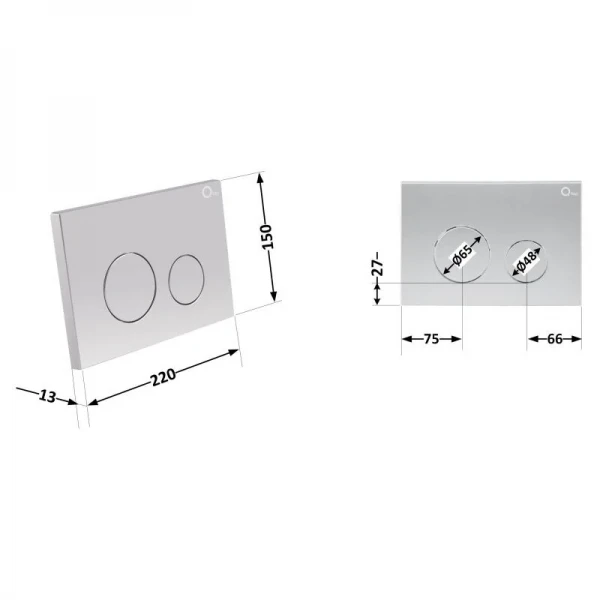 Панель смыва для унитаза Qtap Nest QT0111M11111SAT