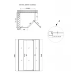 Душевая кабина Qtap Leo CRM10995-AC6 90х90 см, стекло Clear, CalcLess, 6 мм без поддона