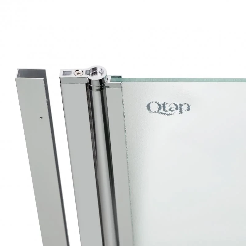 Штора на ванну Qtap Standard CRM407513APL стекло Pear 6 мм, 75х140 см, левая