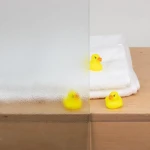 Штора на ванну Qtap Standard CRM407513APL стекло Pear 6 мм, 75х140 см, левая