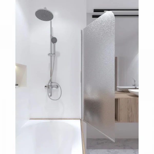 Штора на ванну Qtap Standard CRM407513APR стекло Pear 6 мм, 75х140 см, правая