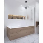 Штора на ванну Qtap Standard CRM407513APR стекло Pear 6 мм, 75х140 см, правая