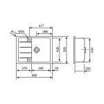 Кухонная мойка Lidz 650x500/200 STO-10 (LIDZSTO10650500200)