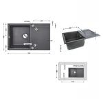 Кухонная мойка Lidz 790x495/230 BLA-03 (LIDZBLA03790495230)