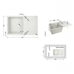 Кухонна мийка Lidz 790x495/230 STO-10 (LIDZМSTO10790495230)