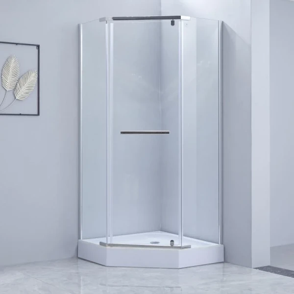 Душевая кабина Lidz Dozorca SC90x90.CRM.LOW.TR, стекло прозрачное 6 мм