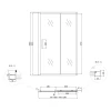 Душевая дверь в нишу Lidz Aria SD120x185.CRM.FR, стекло Frost 5 мм