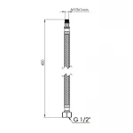 Гибкая подводка для воды SD Forte М10 40 см (пара) SF390W40