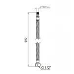 Гибкая подводка для воды SD Forte М10 60 см (пара) SF390W60