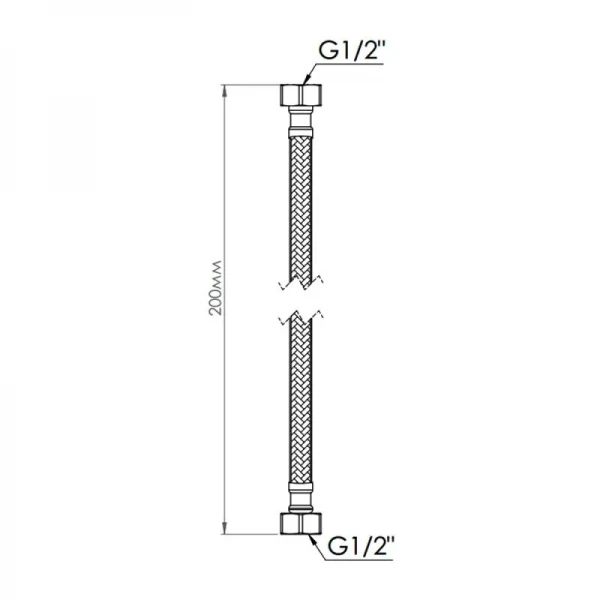 Гибкая подводка для воды Thermo Alliance Forte ВВ 20 см SF391W20