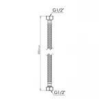 Гибкая подводка для воды SD Forte ВВ 50 см SF391W50