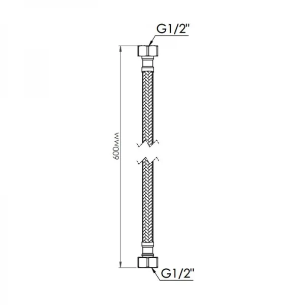 Гибкая подводка для воды SD Forte ВВ 60 см SF391W60
