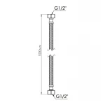 Гибкая подводка для воды SD Forte ВВ 100 см SF391W100
