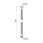 Гибкая подводка для воды SD Forte ВН 30 см SF392W30