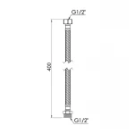 Гибкая подводка для воды SD Forte ВН 40 см SF392W40