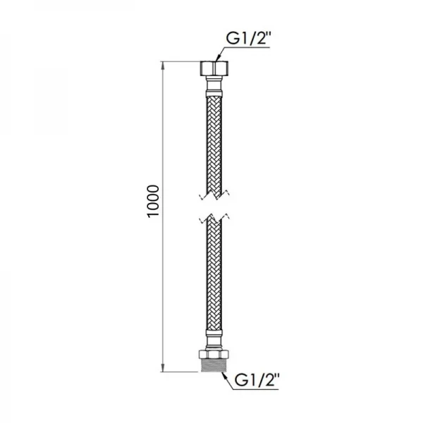 Гибкая подводка для воды SD Forte ВН 100 см SF392W100