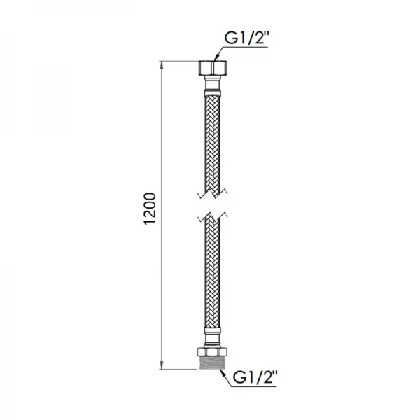 Гибкая подводка для воды SD Forte ВН 120 см SF392W120