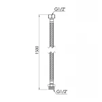 Гибкая подводка для воды SD Forte ВН 150 см SF392W150